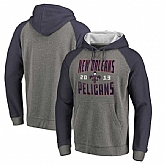 New Orleans Pelicans Fanatics Branded Ash Antique Stack Tri Blend Raglan Pullover Hoodie Fyun,baseball caps,new era cap wholesale,wholesale hats